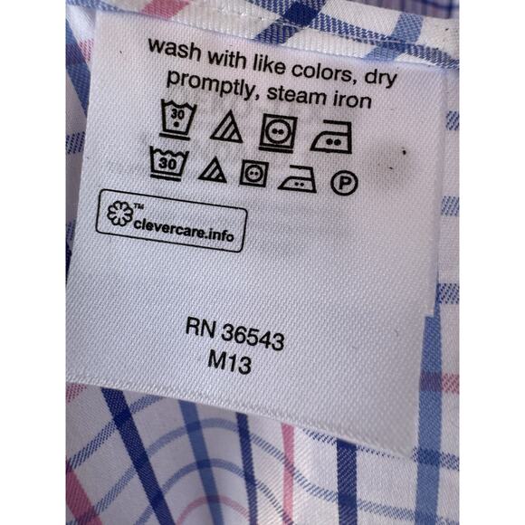 Lauren RL Shirt Men’s 18 38/39 Tall Blue Checked Logo Preppy Academic - Picture 6 of 12